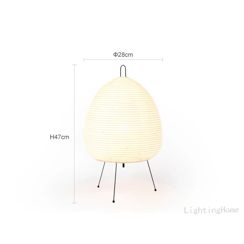 Lampe en papier de riz