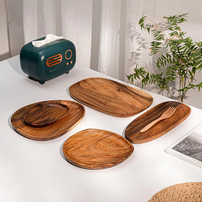 Assiette en bois massif