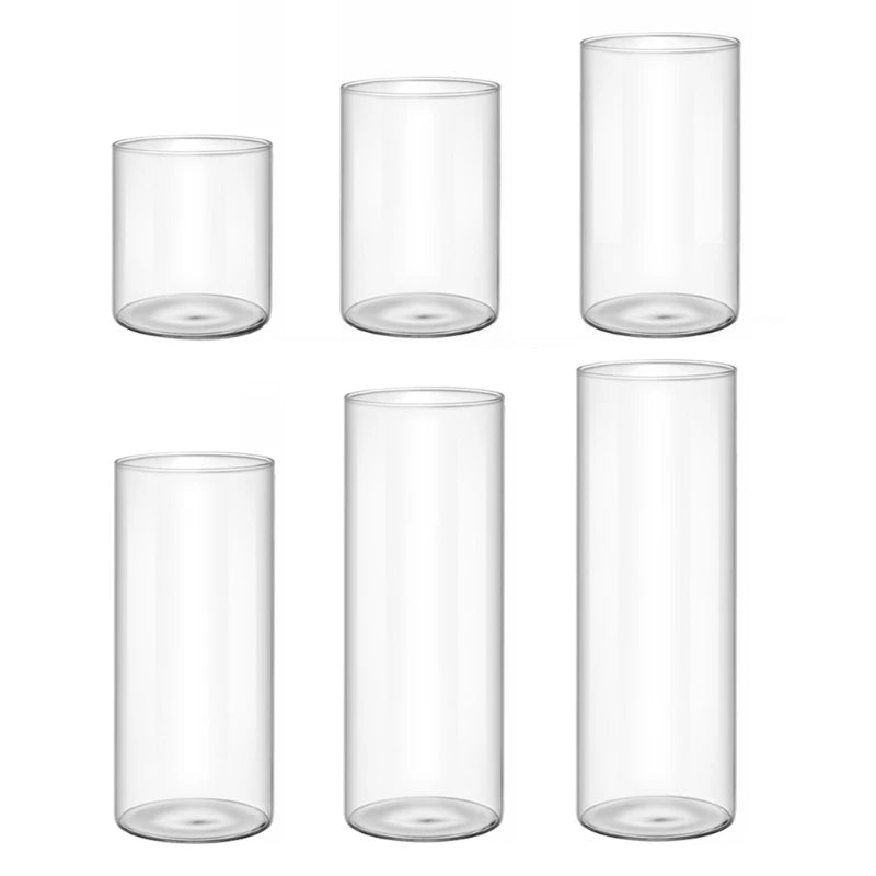 Vase en verre transparent