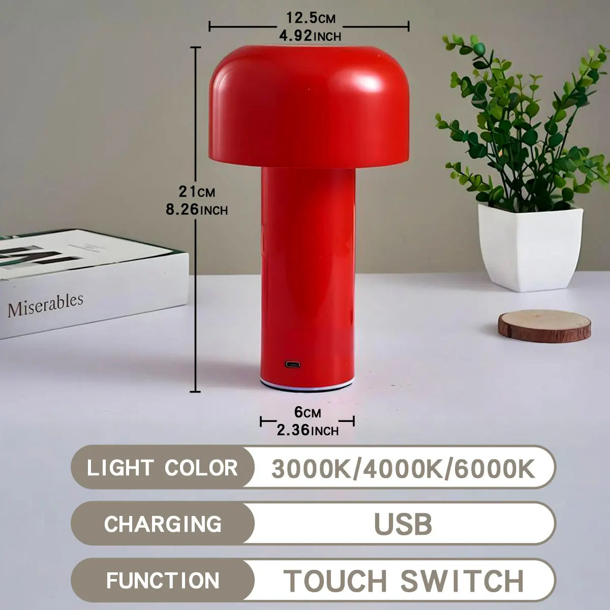 Lampe de table champignon