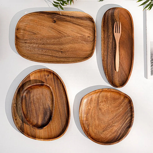 Assiette en bois massif