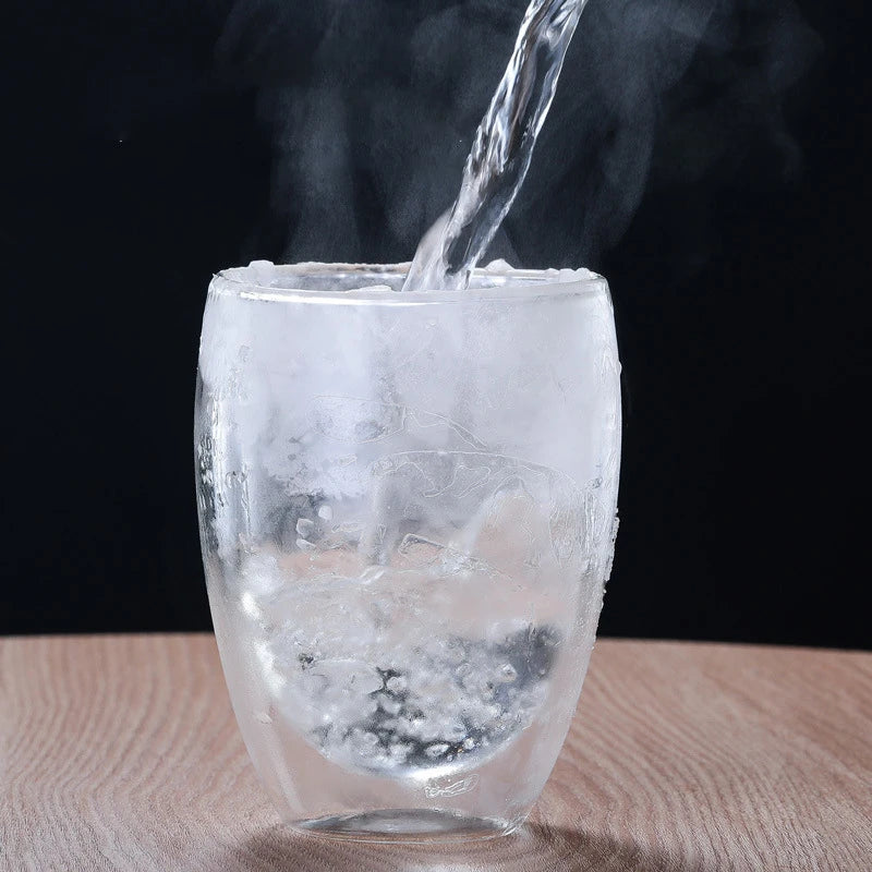 Tasses en verre à double paroi